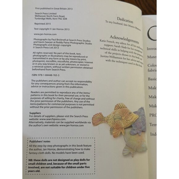 Making Fantasy Cloth Dolls Book by Jan Horrox Search Press Witch Mermaid Fairy - Picture 3 of 4
